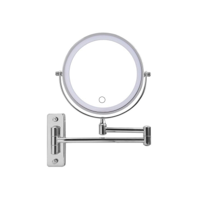 Καθρέφτης διπλής όψης LED φωτισμός Ø17,5εκ.