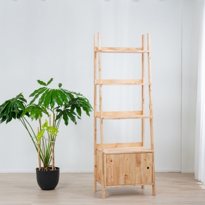 Ραφιέρα με ντουλάπι Nextdeco Natural μασίφ ξύλο Y180x60x38εκ. Ραφιέρα με ντουλάπι Nextdeco Natural μασίφ ξύλο Y180x60x38εκ.