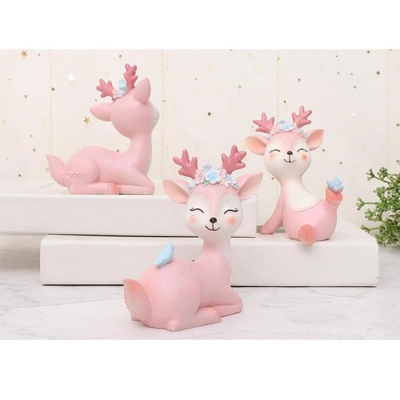 Ελαφάκι διακοσμητικό ροζ Υ11x9,5x5εκ. Ελαφάκι διακοσμητικό ροζ Υ11x9,5x5εκ.