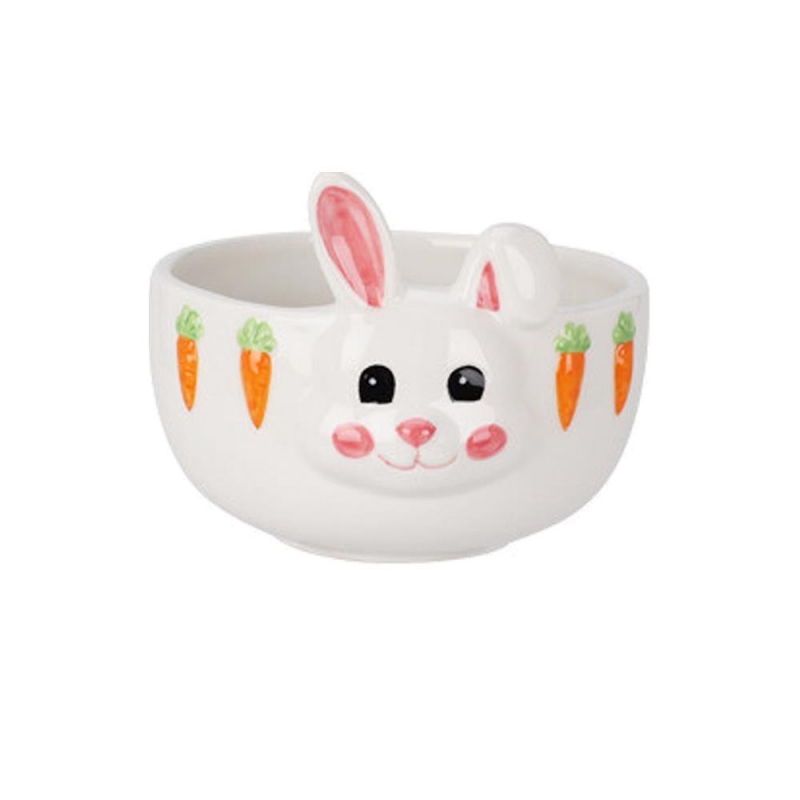 Κεραμικό μπολ λαγός άσπρος 13×12×8εκ. Κεραμικό μπολ λαγός άσπρος 13×12×8εκ.