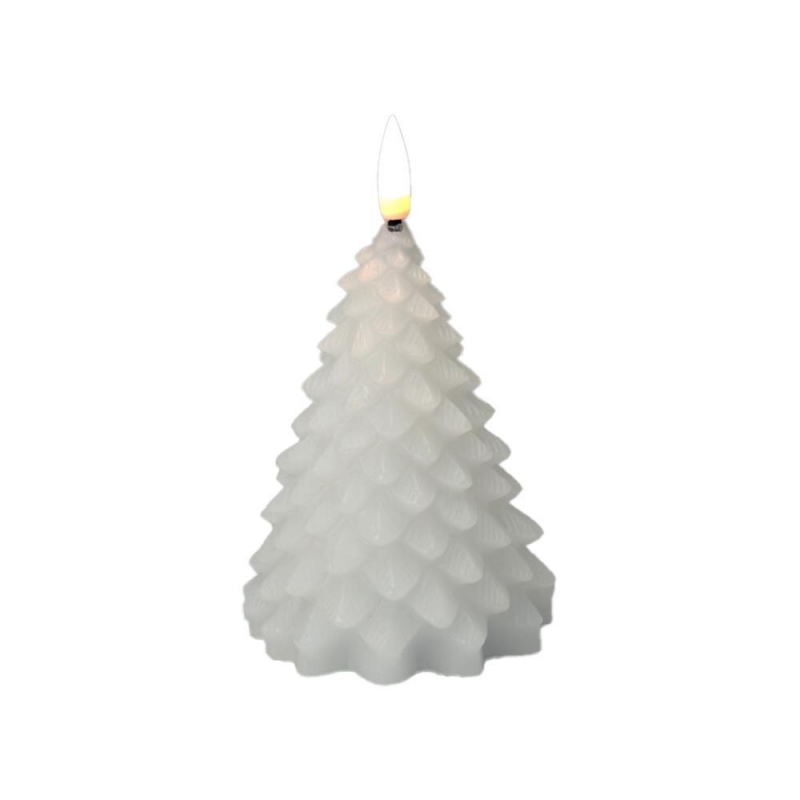 Χριστουγεννιάτικο LED κερί δέντρο λευκό 11εκ. Χριστουγεννιάτικο LED κερί δέντρο λευκό 11εκ.