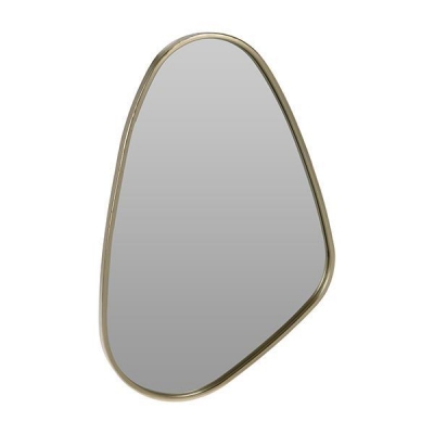 Καθρέφτης μεταλλικός, επιτοίχιος Υ40x28εκ, χρυσός Καθρέφτης μεταλλικός, επιτοίχιος Υ40x28εκ, χρυσός