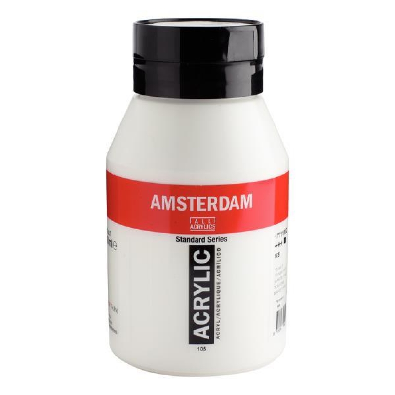 Talens amsterdam ακρυλικό χρώμα 105 titanium white 1000ml