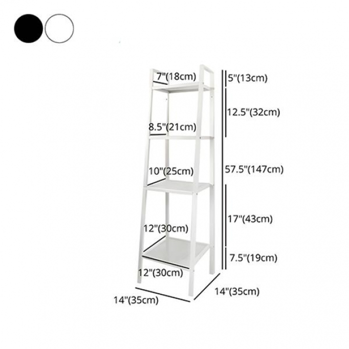 Ραφιέρα βιβλιοθήκη Nextdeco 4 επίπεδων λευκή Υ147x60x35εκ