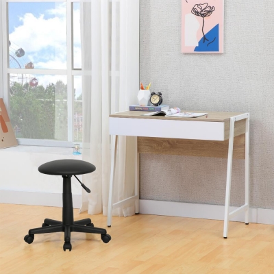 Επαγγελματικό σκαμπό τροχήλατο μαύρο Υ41,5-54xØ38εκ.