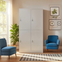Ντουλάπι μεταλλικό Nextdeco 4 πόρτες με κλειδιά Υ185x90x45εκ.