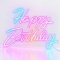 Φωτιζόμενη επιγραφή LED Neon Happy Birthday πολύχρωμο 42x28εκ.
