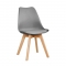 Καρέκλα πλαστική Serenity Nextdeco γκρι PP με ξύλινα πόδια Y83x48x54,5 εκ.