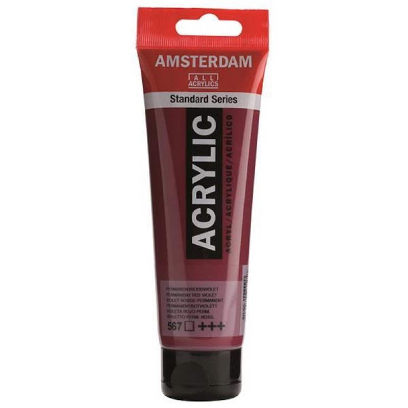 Talens amsterdam ακρυλικό χρώμα 567 perm. red violet 120ml