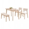 Παγκάκι Nextdeco Natural μασίφ ξύλο λευκό μαξιλάρι Υ45,5×85×31,5εκ.