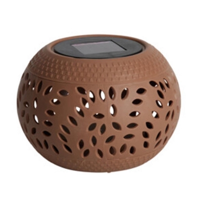 Ηλιακό φανάρι εξωτερικού χώρου PP καφέ Y10,5x Ø15εκ. Ηλιακό φανάρι εξωτερικού χώρου PP καφέ Y10,5x Ø15εκ.