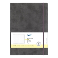 Next Premium γκρι τετράδιο Dots flexi λάστιχο 2 θέματα 80 φύλλα 17x25εκ. Δυνατότητα εκτύπωσης