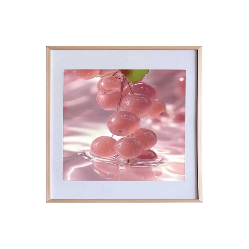 Κορνίζα τοίχου μεταλλική ροζ-χρυσή με ακρυλικό τζάμι 40x40εκ.