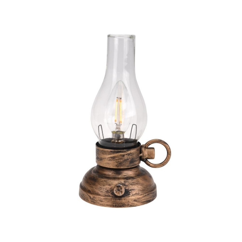 Φανάρι μεταλλικό με LED και dimmer χρυσό αντικέ 10,5×13,5×20,5εκ. Φανάρι μεταλλικό με LED και dimmer χρυσό αντικέ 10,5×13,5×20,5εκ.