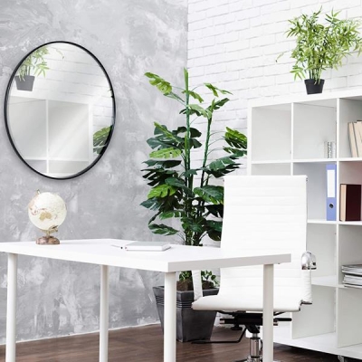 Καθρέφτης επιτοίχιος στρογγυλός Nextdeco μαύρο μεταλλικό πλαίσιο Ø80εκ. Καθρέφτης επιτοίχιος στρογγυλός Nextdeco μαύρο μεταλλικό πλαίσιο Ø80εκ.