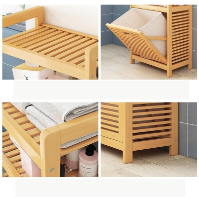 Ράφι με καλάθι απλύτων Nextdeco ξύλινο μπαμπού Υ119x40x30εκ. Ράφι με καλάθι απλύτων Nextdeco ξύλινο μπαμπού Υ119x40x30εκ.