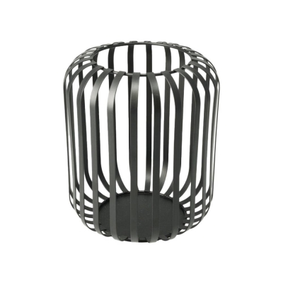 Φανάρι μεταλλικό για κεριά μαύρο 16x18,5εκ