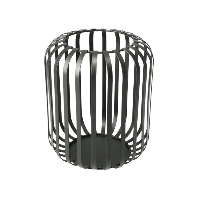 Φανάρι μεταλλικό για κεριά μαύρο 16x18,5εκ Φανάρι μεταλλικό για κεριά μαύρο 16x18,5εκ