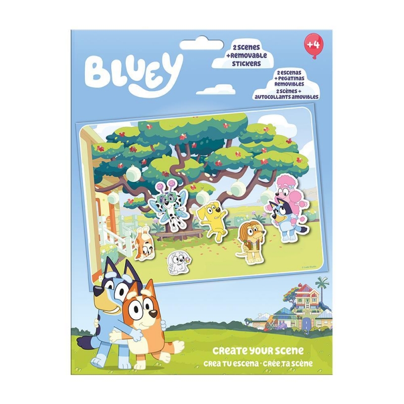 Σετ δημιουργίας σκηνών Bluey με αυτοκόλλητα Υ34x22εκ.