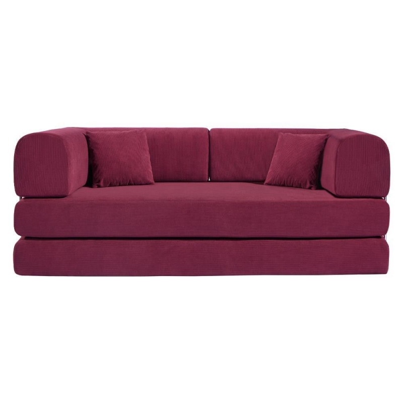 Compressed Nextdeco καναπές-κρεβάτι μπορντώ 200x100x75εκ. Compressed Nextdeco καναπές-κρεβάτι μπορντώ 200x100x75εκ.