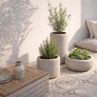 Γλάστρα - κασπώ Ulpho ψηλή μπεζ Y45xΦ40εκ. Γλάστρα - κασπώ Ulpho ψηλή μπεζ Y45xΦ40εκ.