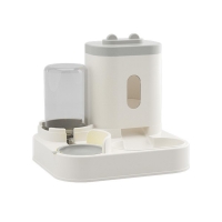 Ταΐστρα - ποτίστρα κατοικιδίων γκρι Υ27×27×23εκ.