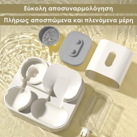 Ταΐστρα - ποτίστρα κατοικιδίων γκρι Υ27×27×23εκ.