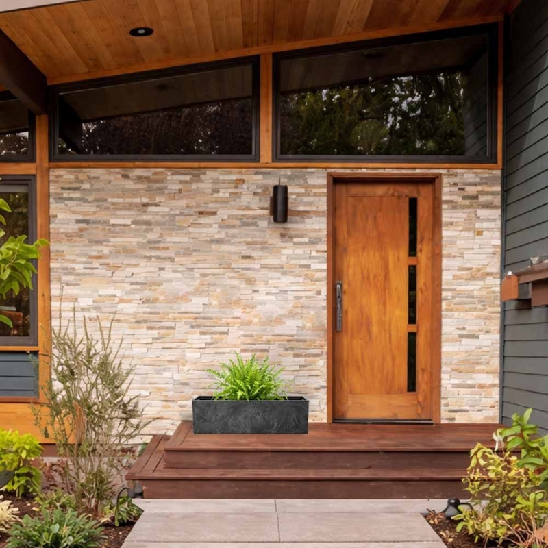 Ζαρντινιέρα betton ανθρακί Y24,6x77x23,5εκ. Ζαρντινιέρα betton ανθρακί Y24,6x77x23,5εκ.