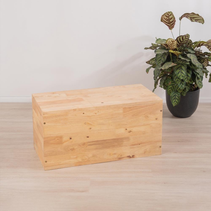 Ξύλινο κουτί ορθογώνιο Nextdeco Natural Υ39x40x80εκ.