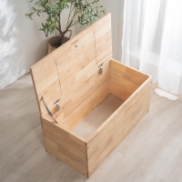 Ξύλινο κουτί ορθογώνιο Nextdeco Natural Υ39x40x80εκ.