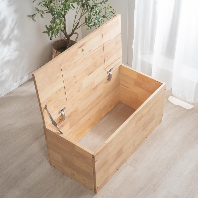 Ξύλινο κουτί ορθογώνιο Nextdeco Natural Υ39x40x80εκ.