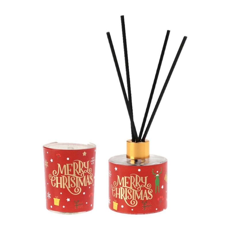 Σετ αρωματικό diffuser - κερί Χριστουγεννιάτικο Cinnamon Orange Σετ αρωματικό diffuser - κερί Χριστουγεννιάτικο Cinnamon Orange