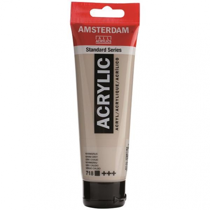 Talens amsterdam ακρυλικό χρώμα 718 warm grey 120ml