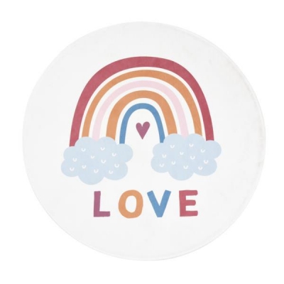 Χαλάκι παιδικό στρογγυλό για κορίτσια Ø100εκ. love Χαλάκι παιδικό στρογγυλό για κορίτσια Ø100εκ. love