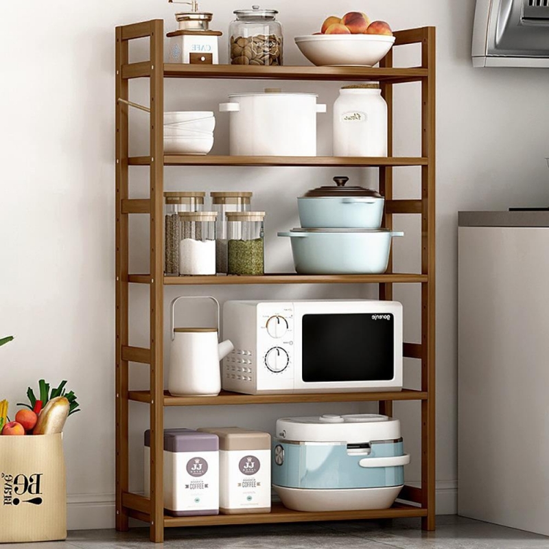 Βιβλιοθήκη Nextdeco από μπαμπού 5 επιπέδων Υ128x68x25εκ.