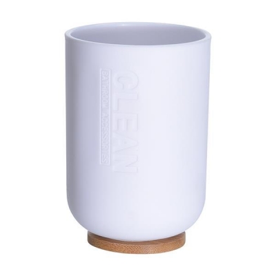 Ποτήρι μπάνιου πλαστικό λευκό Ø7xΥ11εκ. Ποτήρι μπάνιου πλαστικό λευκό Ø7xΥ11εκ.