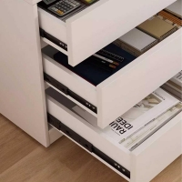 Συρταριέρα 3 συρταριών Nextdeco MDF λευκή Υ67×80×40εκ.