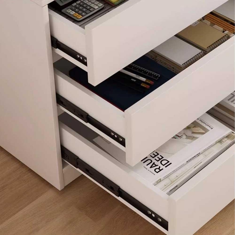 Συρταριέρα 3 συρταριών Nextdeco MDF λευκή Υ67×80×40εκ.