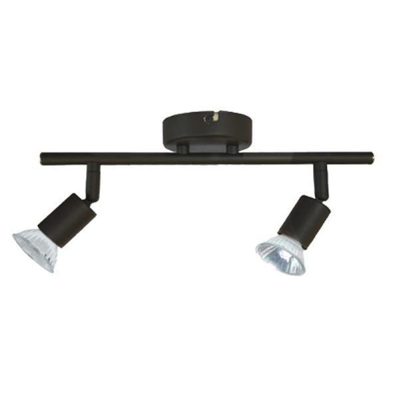 Irma II σποτ διπλό σε ράγα επιτοίχιο Ø8x 32,5xY15εκ. μαύρο Irma II σποτ διπλό σε ράγα επιτοίχιο Ø8x 32,5xY15εκ. μαύρο