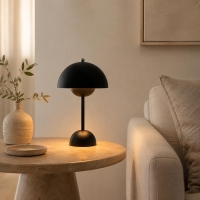Φωτιστικό επιτραπέζιο Nextdeco LED μεταλλικό και ακρυλικό μαύρο αφής Φ18xΥ31εκ. Φωτιστικό επιτραπέζιο Nextdeco LED μεταλλικό και ακρυλικό μαύρο αφής Φ18xΥ31εκ.