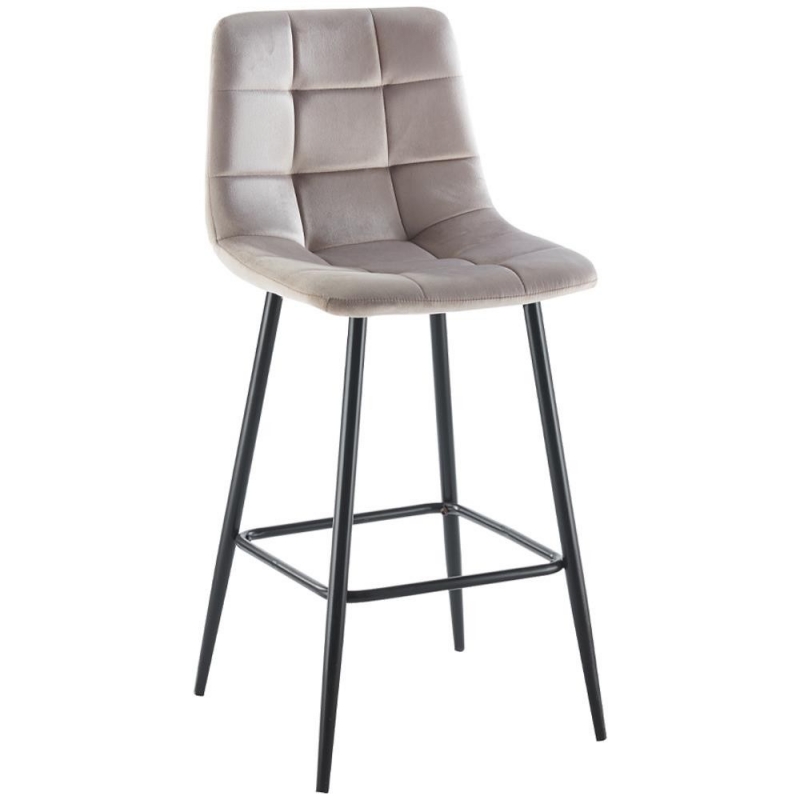 Σκαμπό μπαρ Nextdeco βελούδινο μεταλλικά πόδια Υ95x52,5x50εκ.