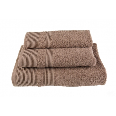 Πετσέτα μονόχρωμη 100% βαμβάκι πεννιε 550gsm 80x150εκ. μπεζ-καφέ Πετσέτα μονόχρωμη 100% βαμβάκι πεννιε 550gsm 80x150εκ. μπεζ-καφέ
