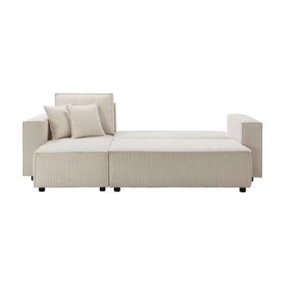 Καναπές - διπλό κρεβάτι Nextdeco γωνιακός με αποθηκευτικό χώρο μπεζ Υ82×240×92-142εκ Καναπές - διπλό κρεβάτι Nextdeco γωνιακός με αποθηκευτικό χώρο μπεζ Υ82×240×92-142εκ