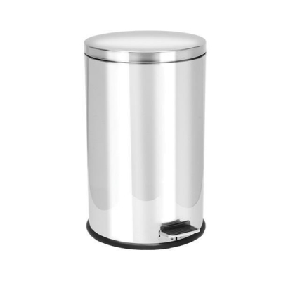 Κάδος απορριμάτων inox με πεντάλ 20l. Y43εκ. Ø29εκ. Κάδος απορριμάτων inox με πεντάλ 20l. Y43εκ. Ø29εκ.