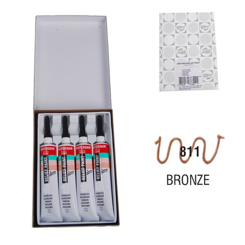Talens χρώμα decorfin relief paint 811 bronze 20ml Talens χρώμα decorfin relief paint 811 bronze 20ml