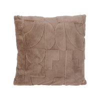 Μαξιλάρι διακοσμητικό ανάγλυφη υφή καφέ 45x45εκ. Μαξιλάρι διακοσμητικό ανάγλυφη υφή καφέ 45x45εκ.