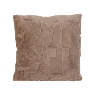 Μαξιλάρι διακοσμητικό ανάγλυφη υφή καφέ 45x45εκ.