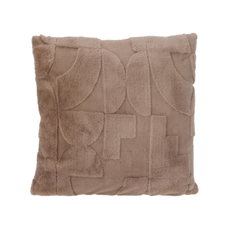 Μαξιλάρι διακοσμητικό ανάγλυφη υφή καφέ 45x45εκ. Μαξιλάρι διακοσμητικό ανάγλυφη υφή καφέ 45x45εκ.