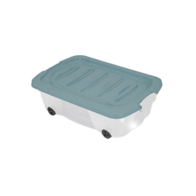 Κουτί αποθήκευσης πράσινο με ρόδες Υ17x80x60εκ.