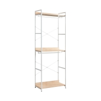 Κρεμάστρα ράγα οργάνωσης ρούχων Nextdeco λευκή - δρυς Υ200x60x40εκ. Κρεμάστρα ράγα οργάνωσης ρούχων Nextdeco λευκή - δρυς Υ200x60x40εκ.